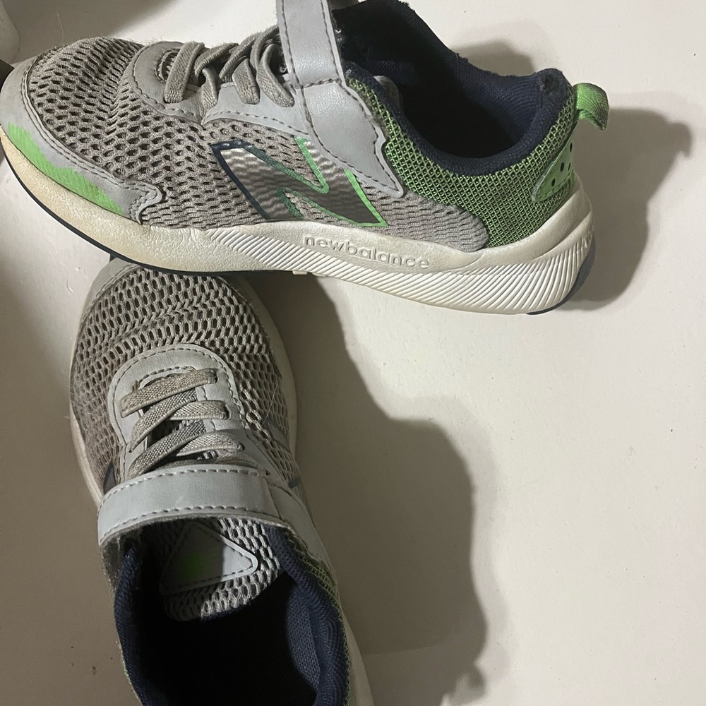 Gray and Lime green New Balance tennis Shoes